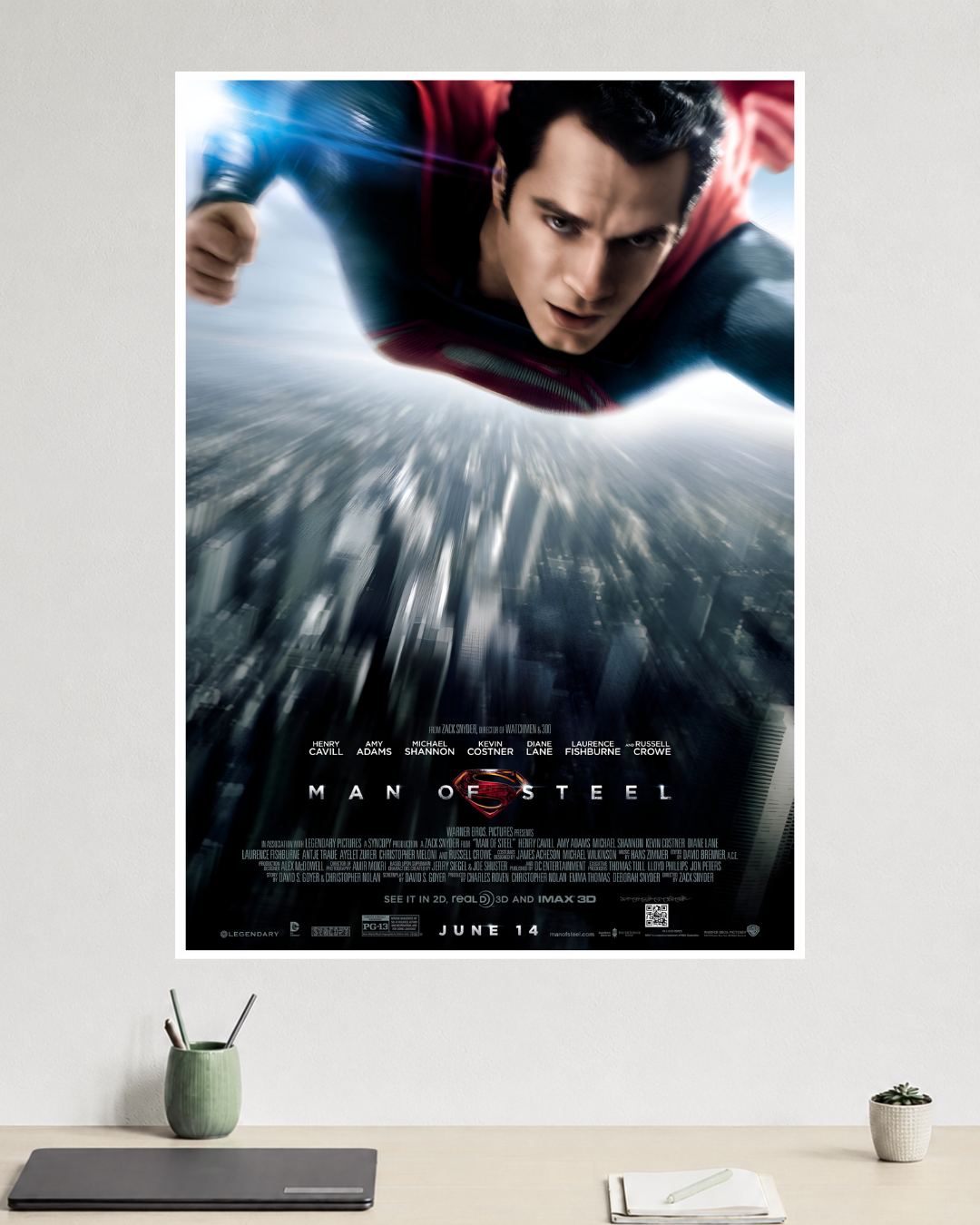 Man of Steel | Superman | Henry Cavill | DC Poster