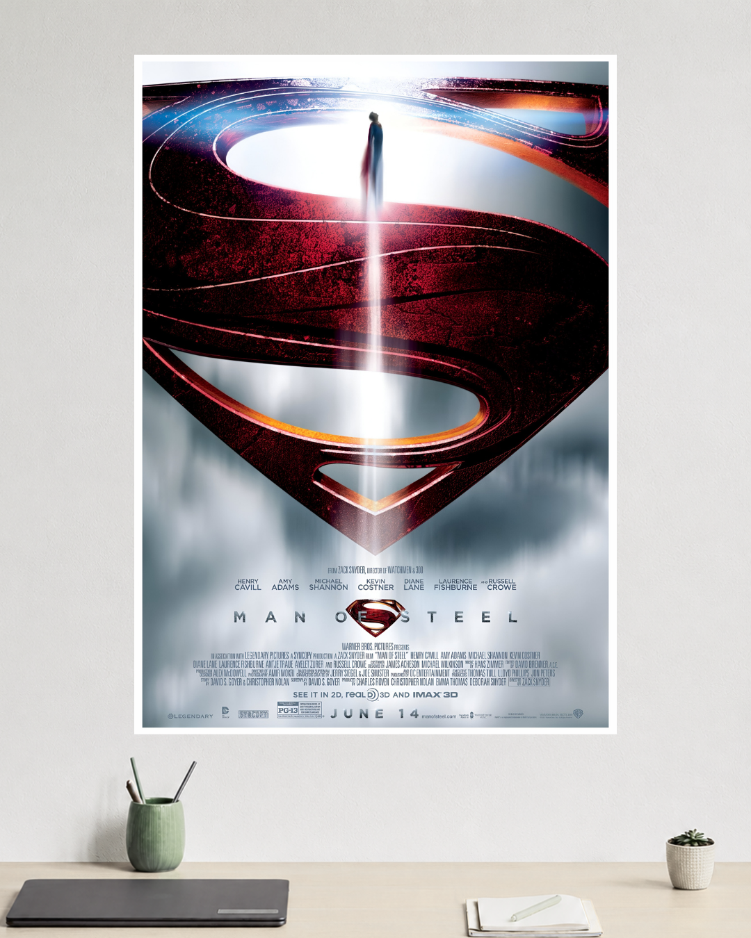 Man of Steel | Superman | Henry Cavill | DC Poster