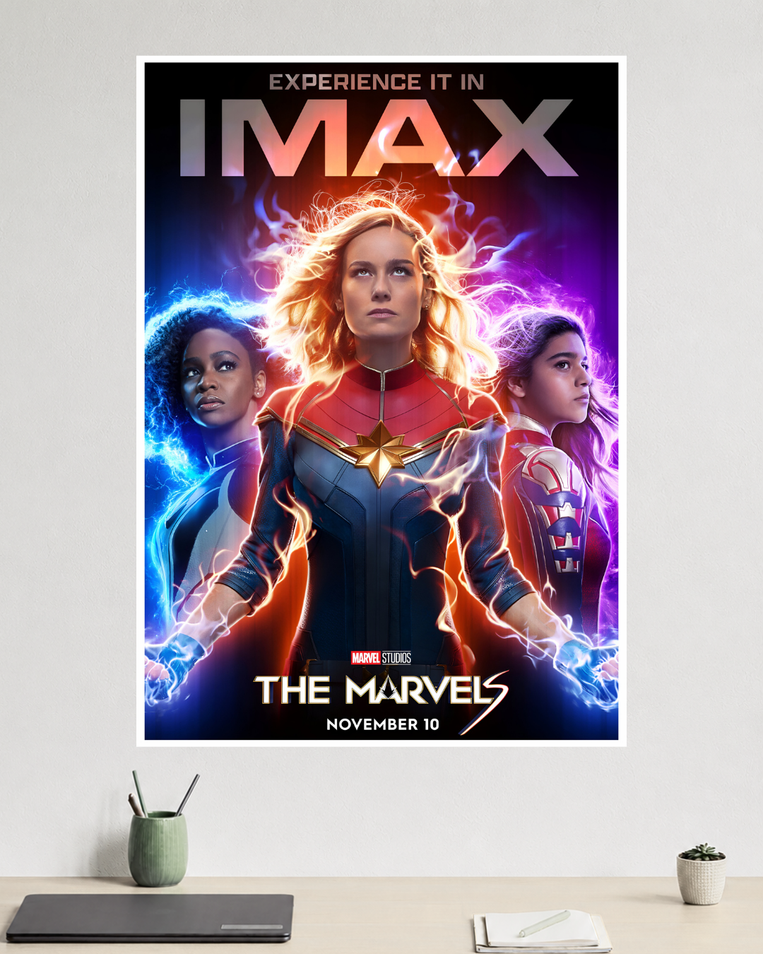 The Marvels | Captain Marvel, Ms. Marvel & Monica Rambeau | Marvel Poster