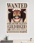 One Piece | Gol D. Roger | Wanted Poster | Anime Poster
