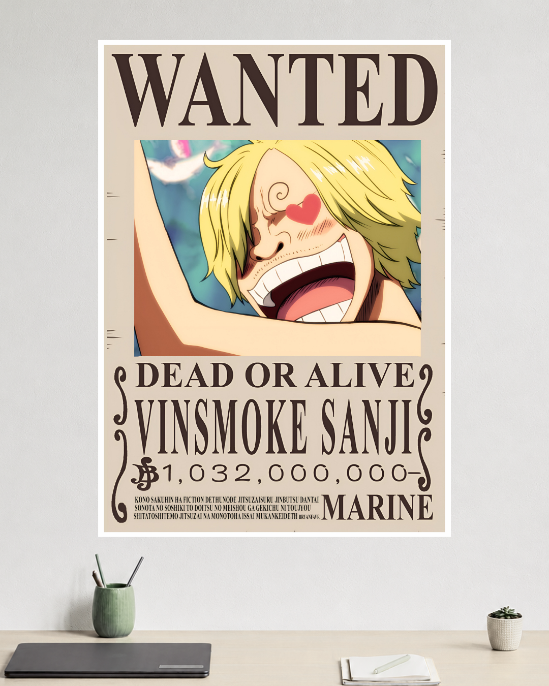 One Piece | Vinsmoke Sanji | Wanted Poster | Anime Poster