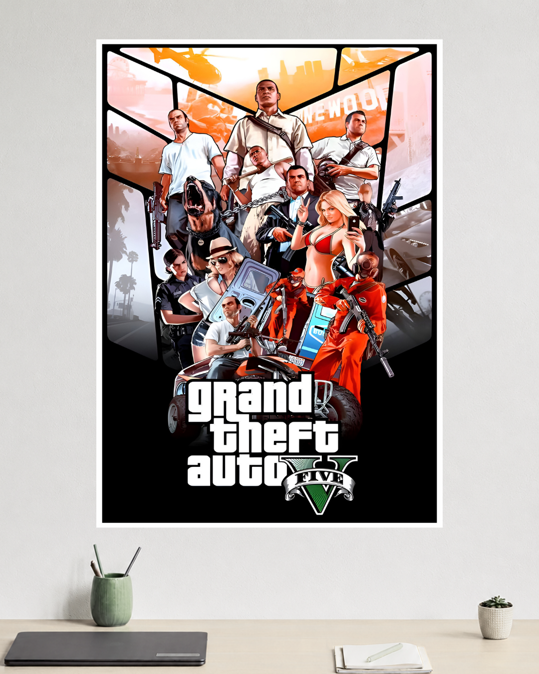 Grand Theft Auto V Poster | GTA 5 | Game Poster