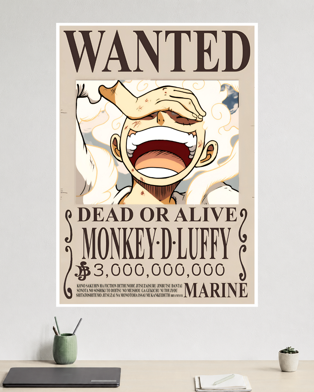 One Piece | Monkey D. Luffy | Wanted Poster | Anime Poster