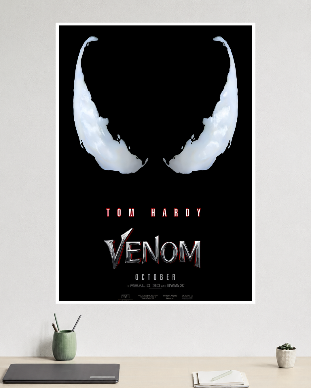 Venom | Tom Hardy | Venom symbiote | Marvel Poster