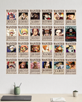 One Piece Wanted Poster Collection – 24 Poster Set