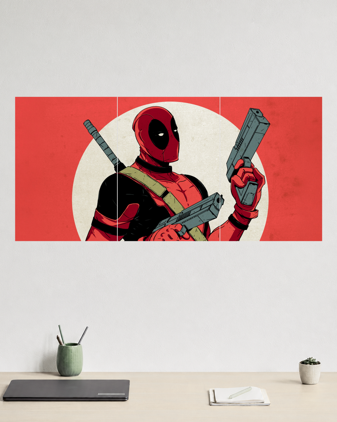 Deadpool Comic Art – Three Panel Split Poster