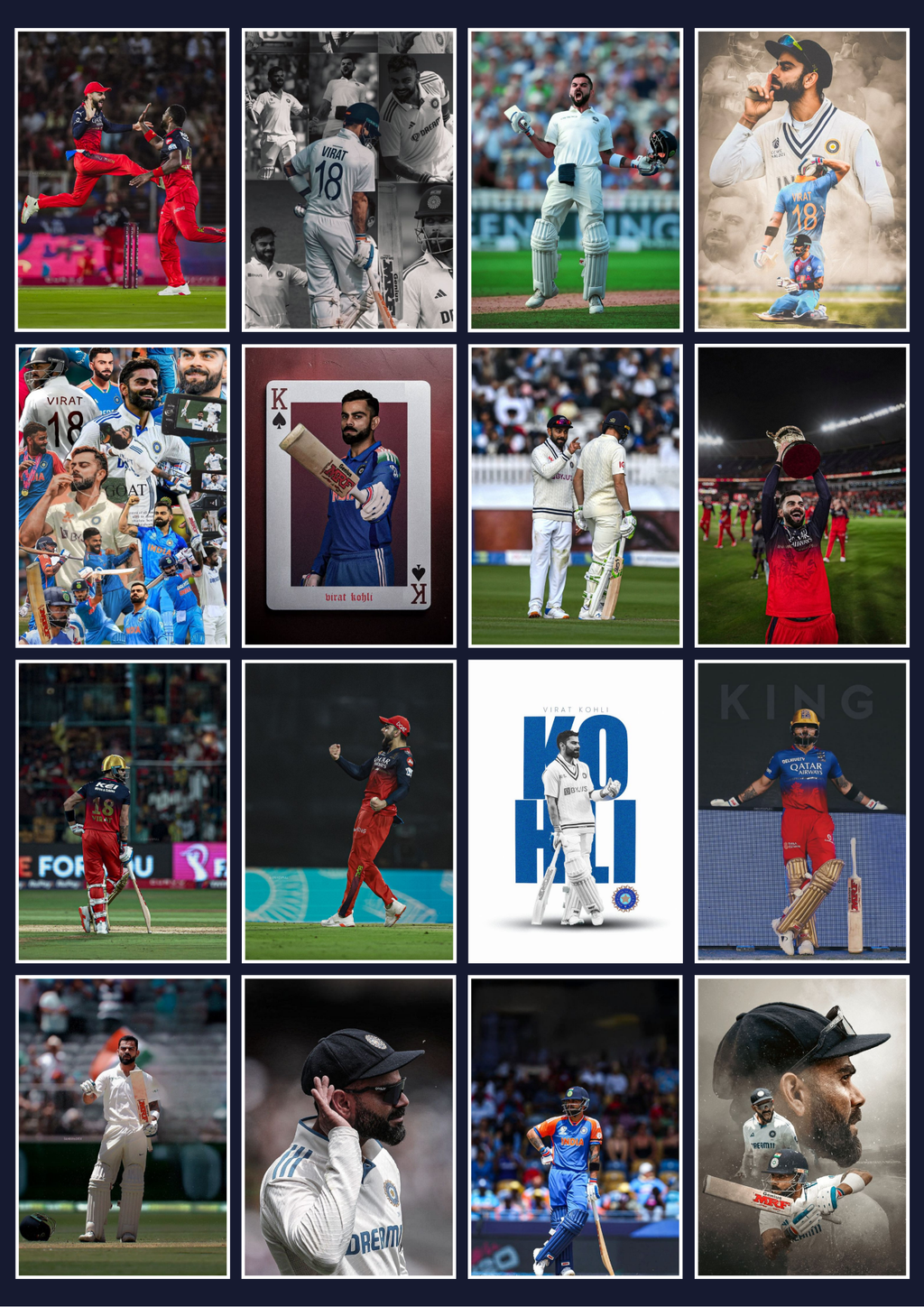 Virat Kholi Posters Collage Kit