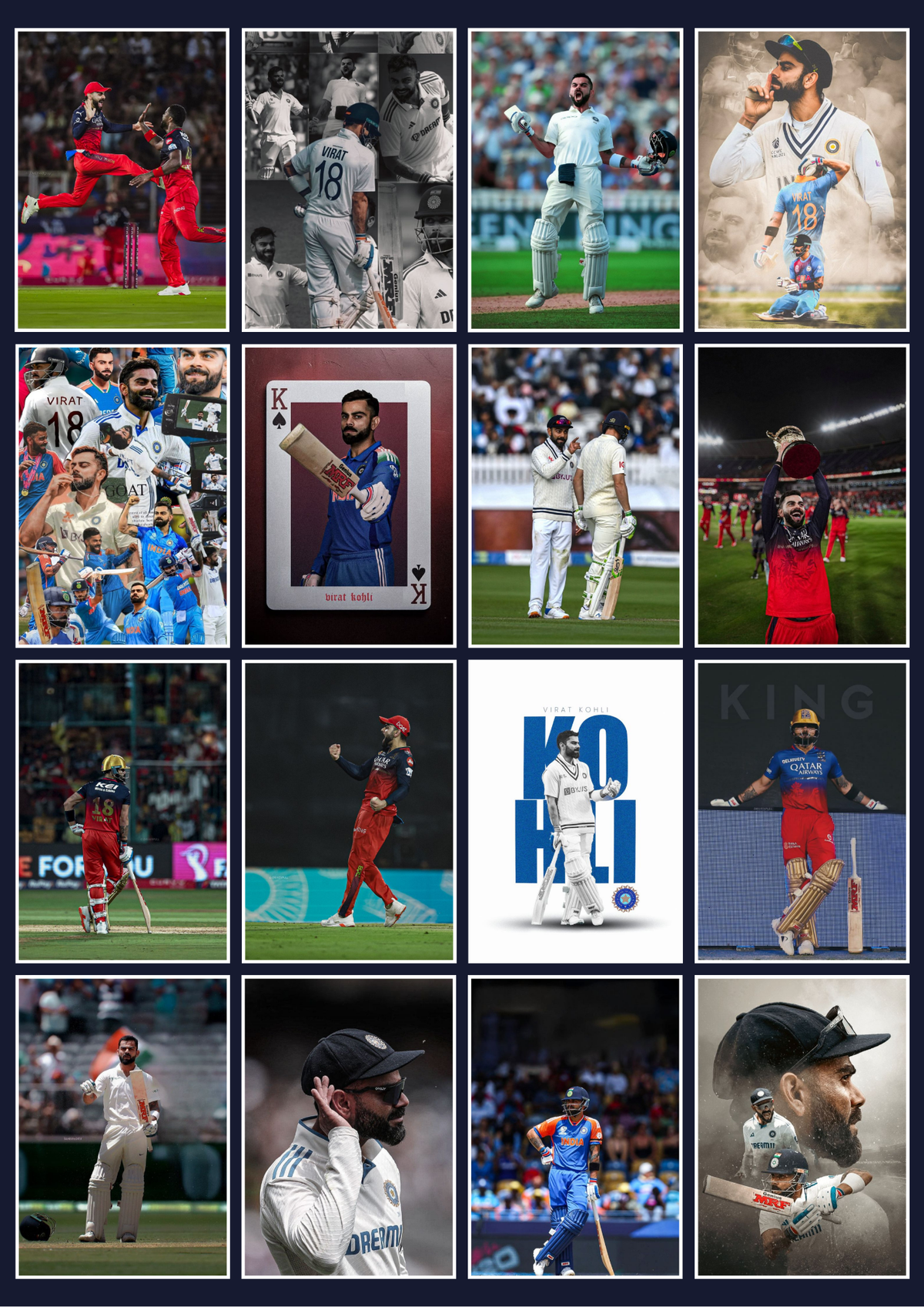 Virat Kholi Posters Collage Kit