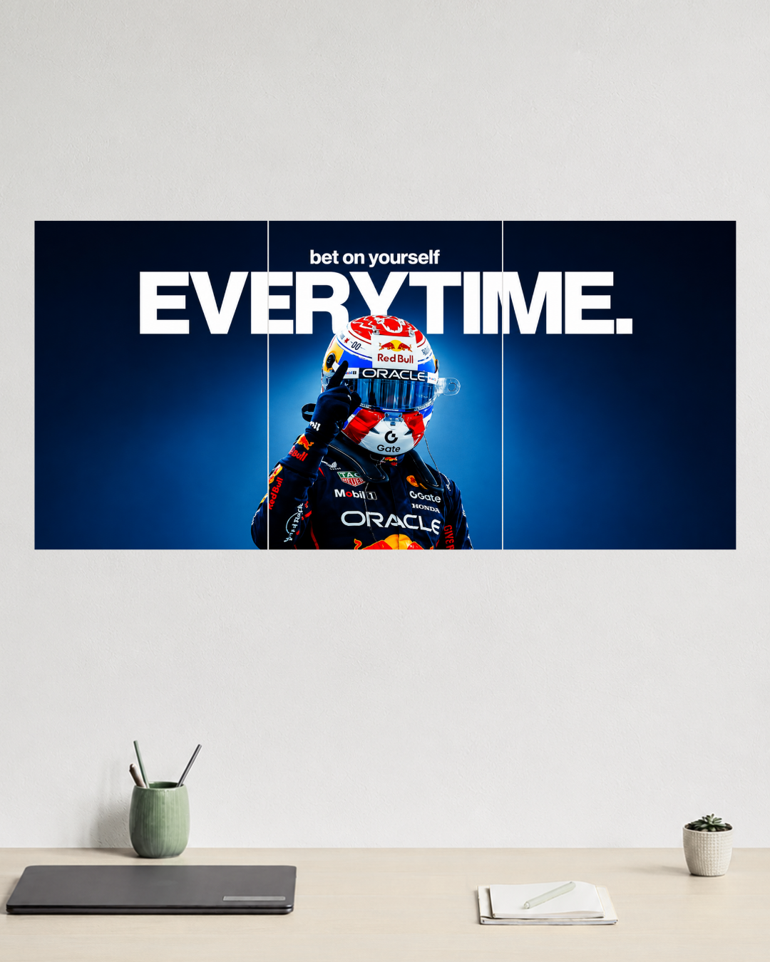 Bet on Yourself – Racing Motivation Three Panel Poster