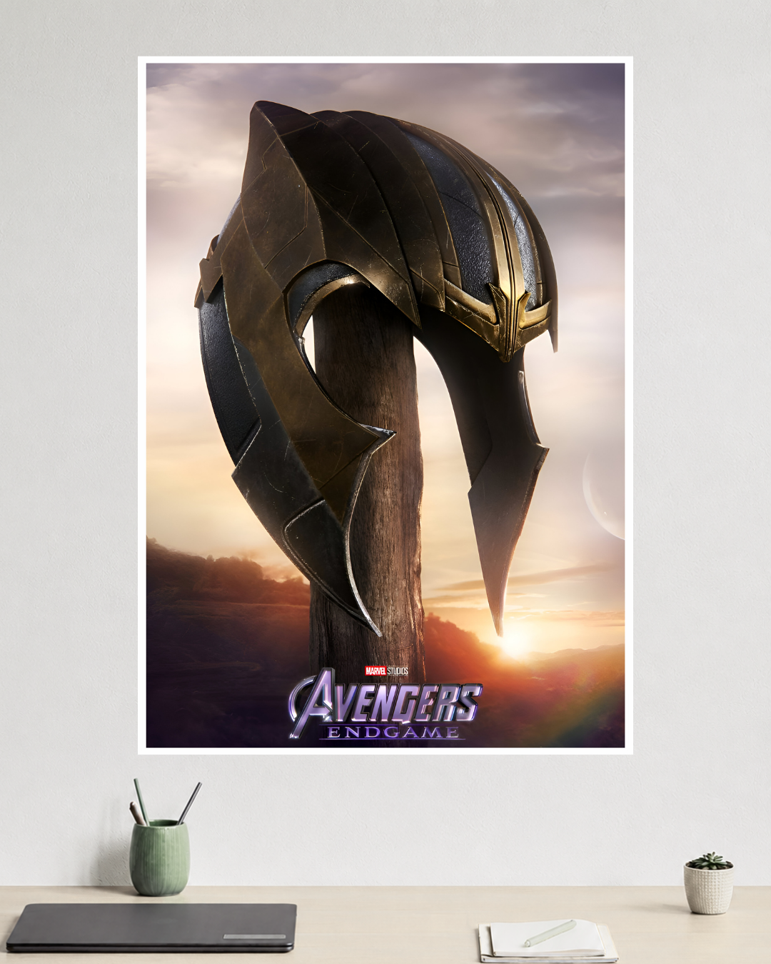 Thanos Helmet | Avengers Endgame | Marvel Poster