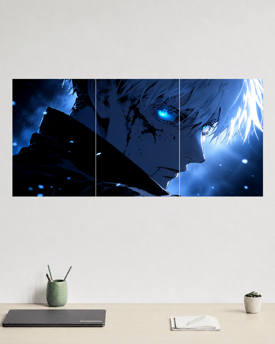 Gojo Satoru – Three Panel Anime Poster