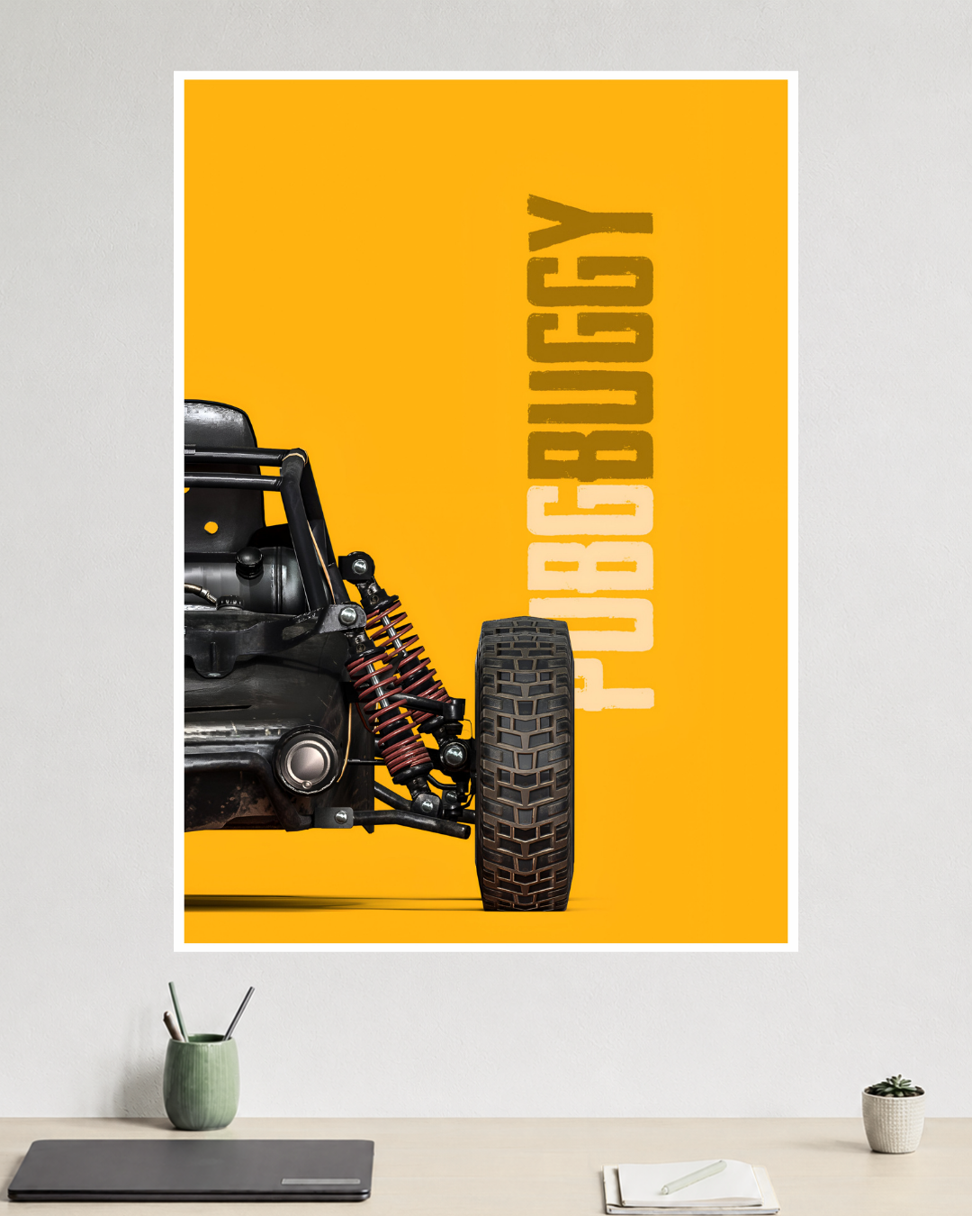 PUBG Buggy Poster | Battle Royale Vehicle | BGMI | Game Poster