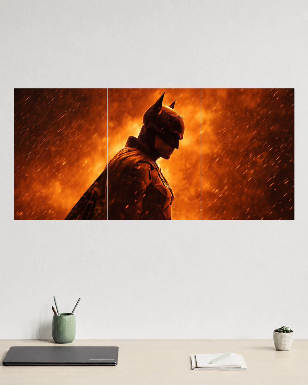 Batman Dark Knight Orange – Three Panel Split Poster