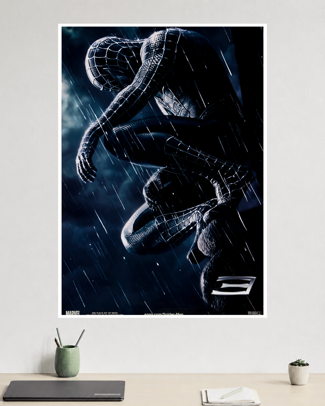 Spider-Man 3 Movie Poster | Spider-Man vs Venom Symbiote | Marvel Poster