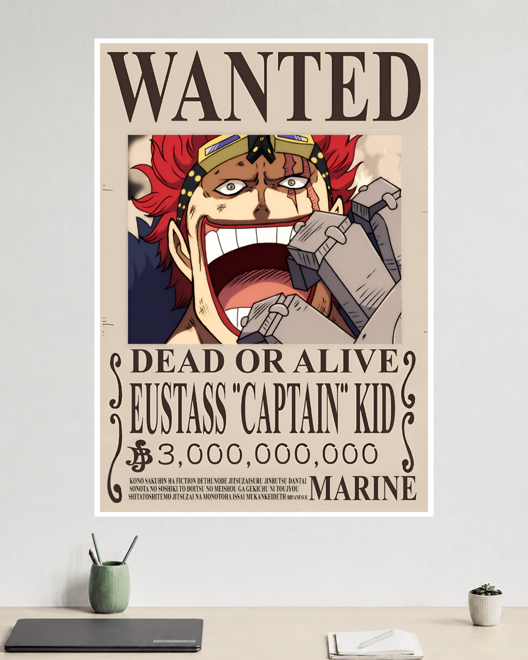 One Piece | Eustass "Captain" Kid | Wanted Poster | Anime Poster