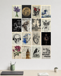 Vintage Dark Academia Wall Art Collection – 16 Poster Set