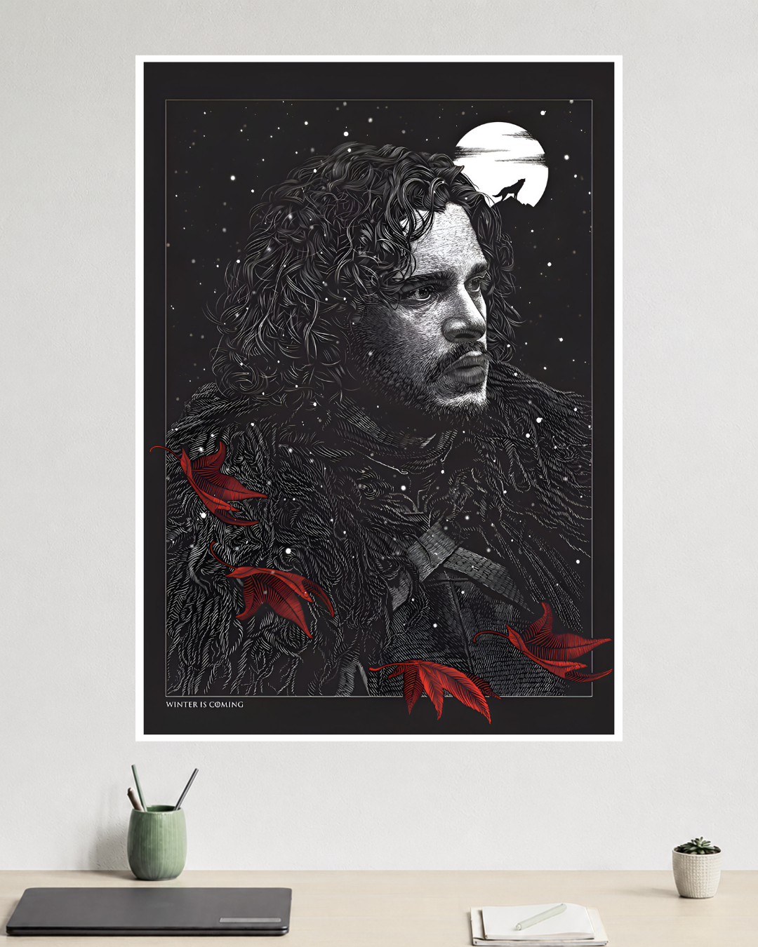 Winter is Coming | Jon Snow Wall Art | Game of Thrones | TV-Series Poster