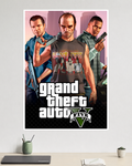 Grand Theft Auto V | GTA 5 | Michael, Trevor & Franklin | Game Poster