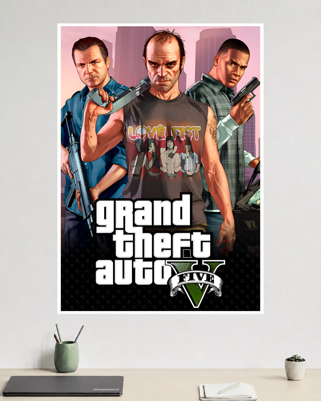 Grand Theft Auto V | GTA 5 | Michael, Trevor & Franklin | Game Poster