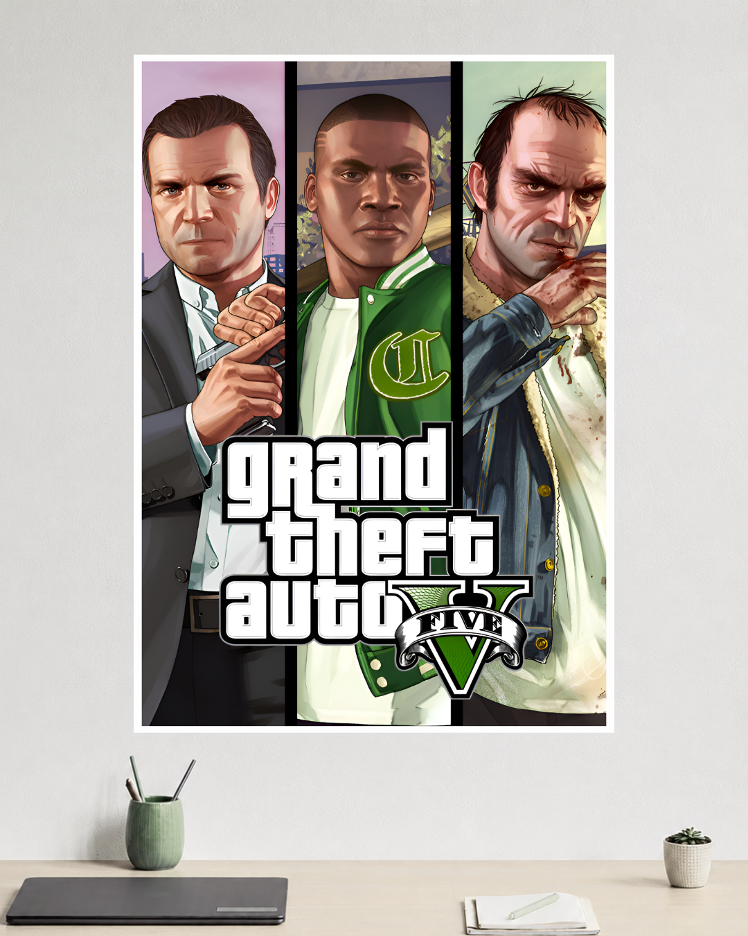 Grand Theft Auto V | GTA 5 | Michael, Trevor & Franklin | Game Poster