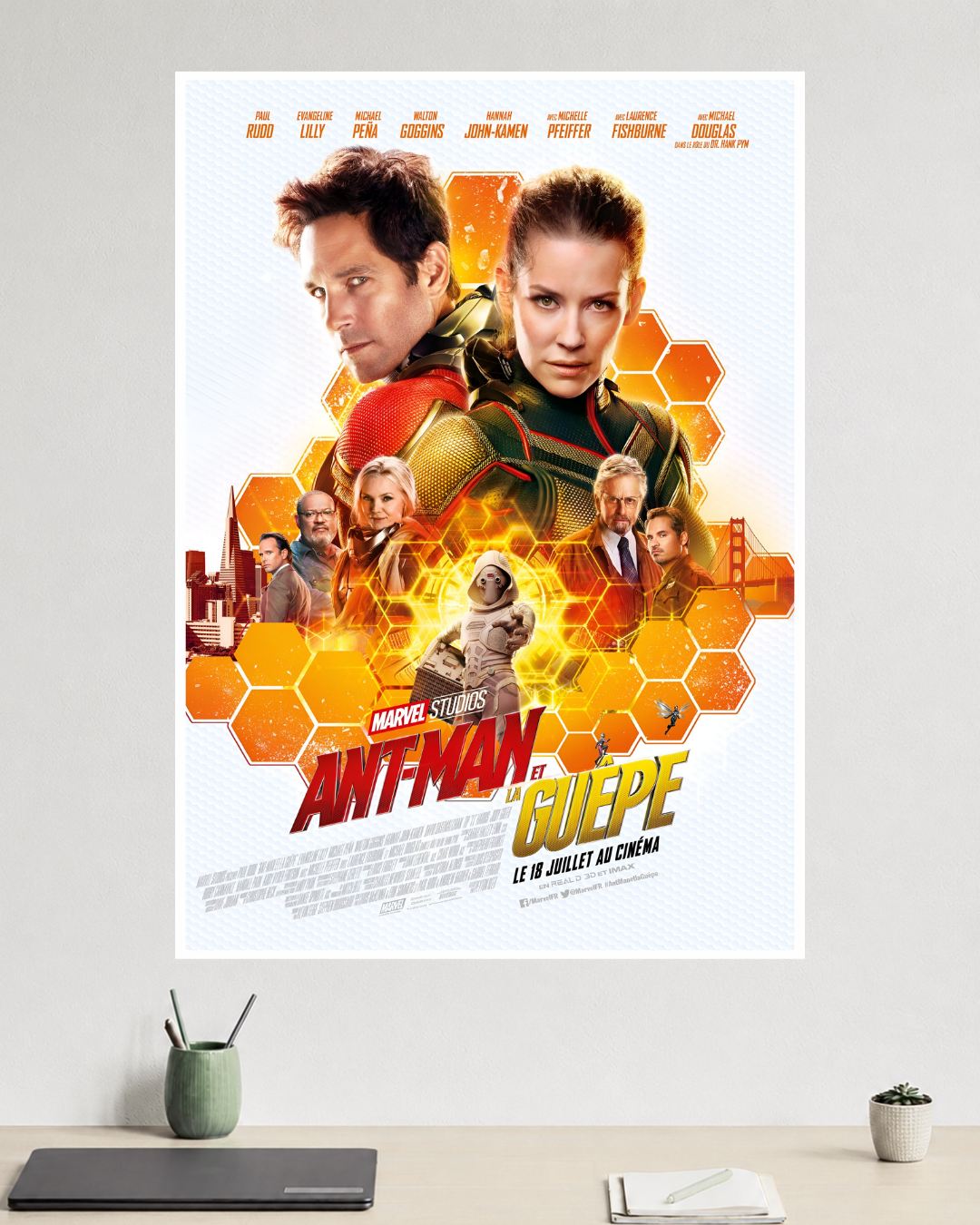 Ant-Man and the Wasp | Paul Rudd & Evangeline Lilly | Scott Lang | Marvel Poster