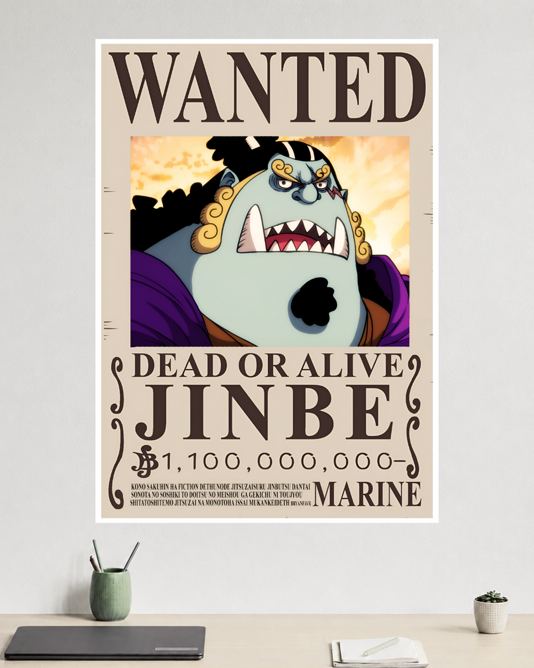 One Piece | Jinbe | Wanted Poster | Anime Poster