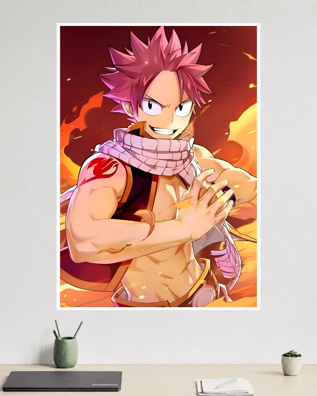 Natsu Dragneel Fire Magic Poster | Fairy Tail | Anime Poster