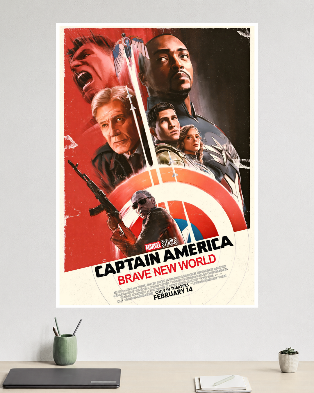 Captain America: Brave New World | Sam Wilson Shield | Marvel Poster (Copy)