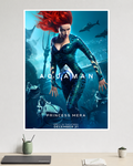 Princess Mera Movie Poster | Amber Heard as Mera | DC Poster