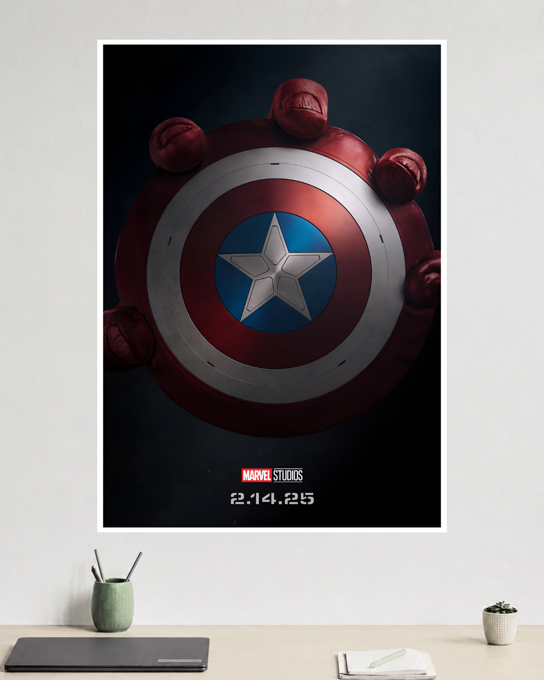 Captain America: Brave New World | Sam Wilson Shield | Marvel Poster