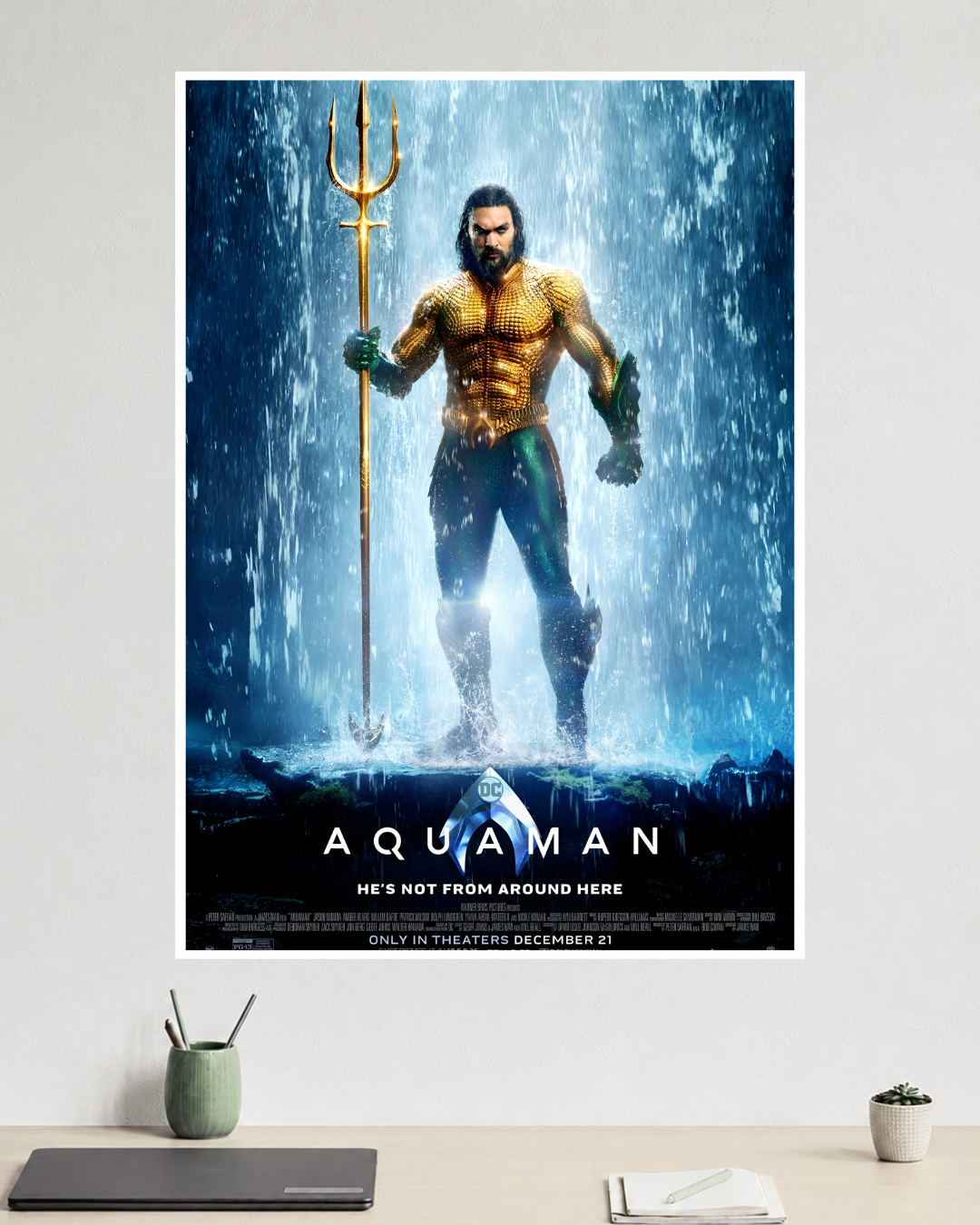 Aquaman Movie Poster | Jason Momoa as King of Atlantis | DC Poster