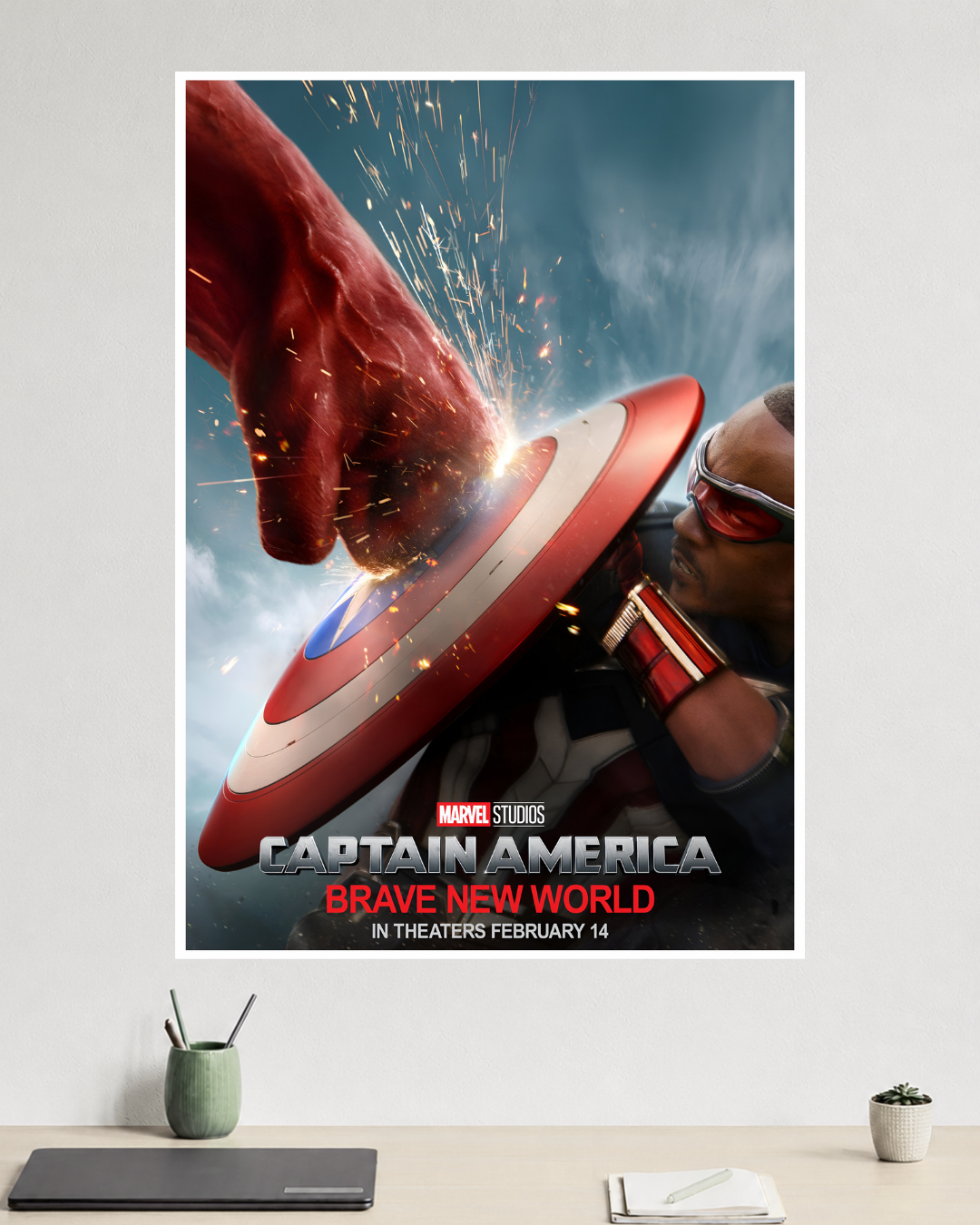 Captain America: Brave New World | Sam Wilson Shield | Marvel Poster