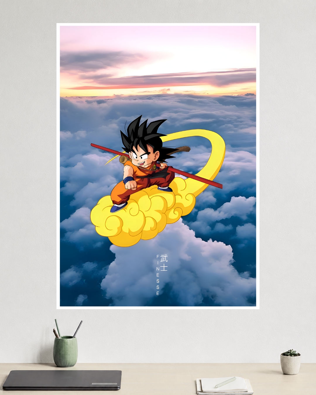 Kid Goku Flying Nimbus | Dragon Ball | Anime Poster