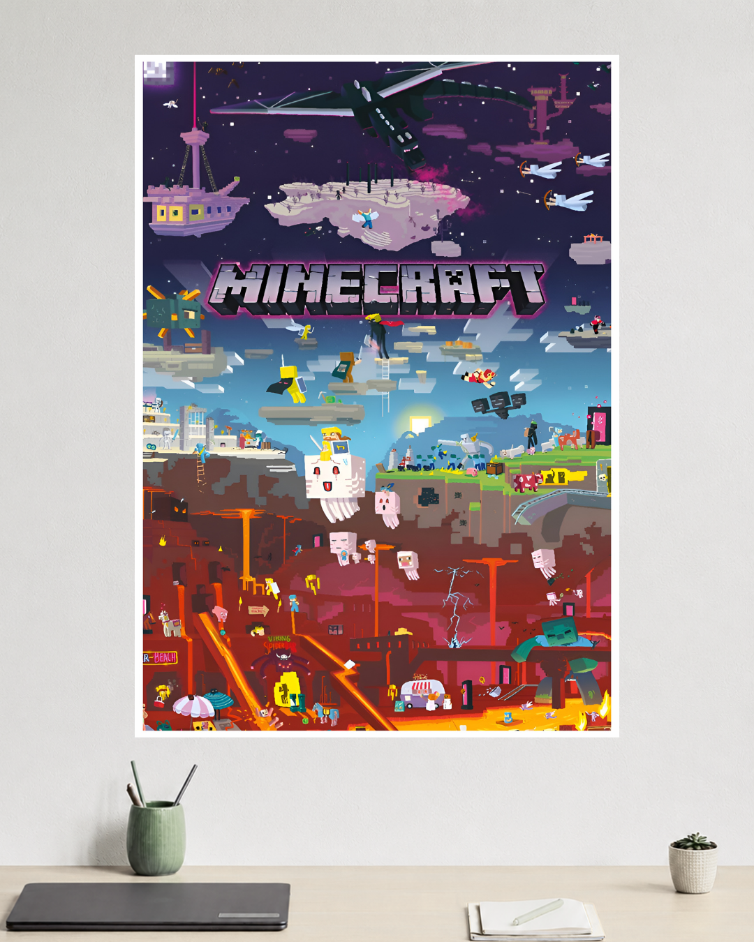 Minecraft | Creeper & Steve | Game Poster