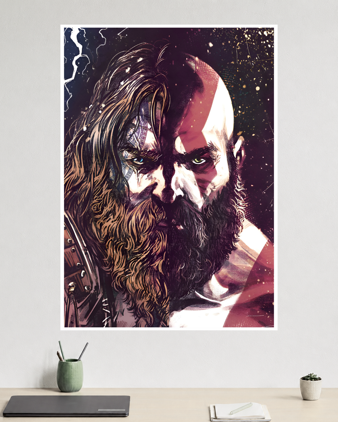 Thor vs. Kratos | God of War | Kratos & Atreus | Game Poster