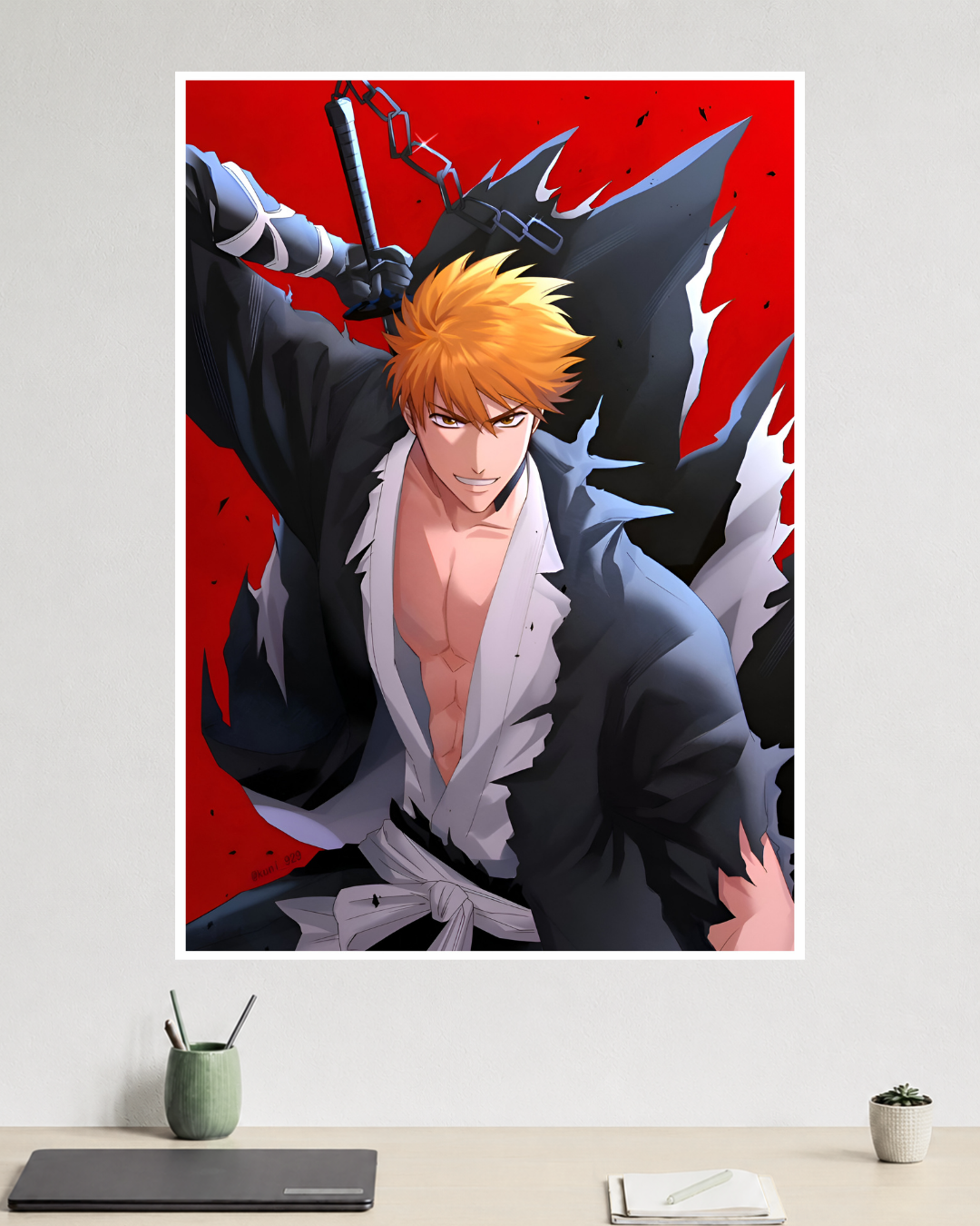 Ichigo Kurosaki Bankai Form | Bleach | Anime Poster