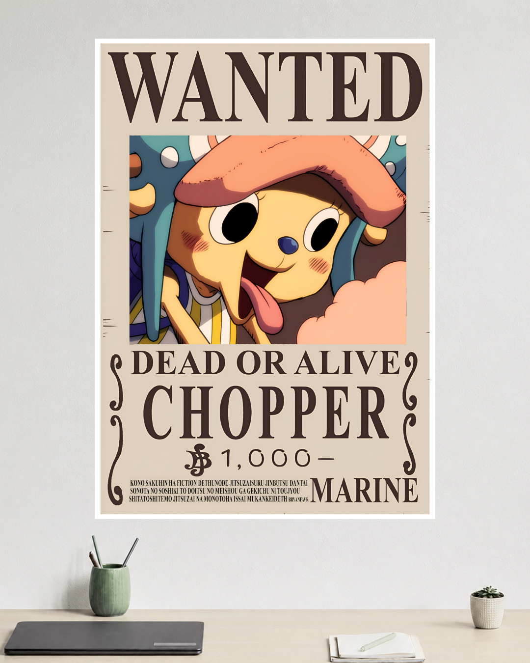 One Piece | Tony Tony Chopper | Wanted Poster | Anime Poster