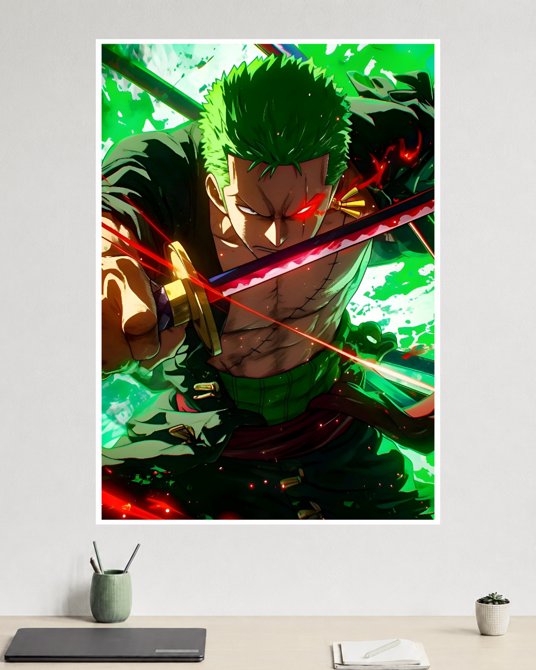 Zoro King of Hell | One Piece | Three-Sword Style | Anime Poster