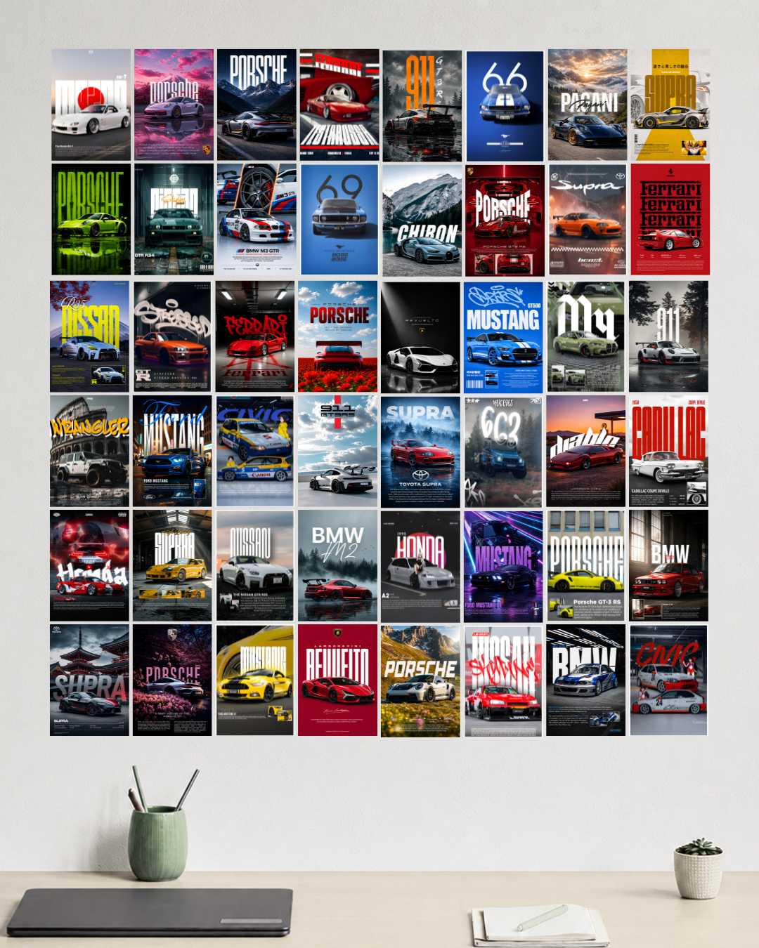 48 Poster Set - Ultimate Car Poster Collection