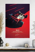 Ayrton Senna McLaren MP4/4 | 30th Anniversary | F1 Racing Poster