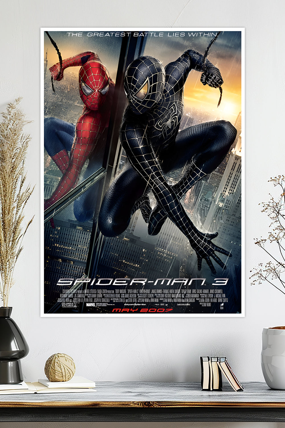 Spider-Man 3 Movie Poster | Spider-Man vs Venom Symbiote | Marvel Poster