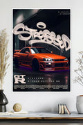 Nissan Skyline GT-R R34 | AI Concept | Car Poster