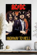 AC/DC Highway to Hell Poster | Classic Rock Album Cover | Music Poster