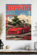 Ferrari F40 | 1987 | Car Poster