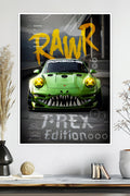 Porsche 911 | T-Rex Edition | "Rawr" | Car Poster