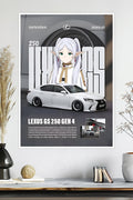 Lexus GS 250 Gen 4 | Anime Girl | Car Poster