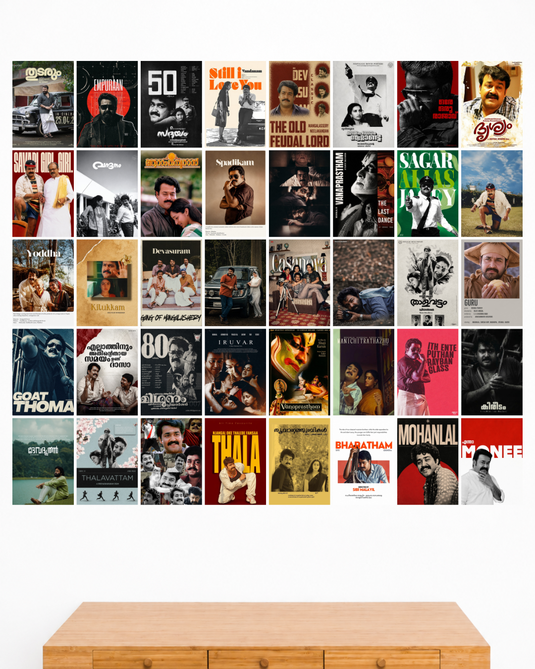 Mohanlal Posters Collection |Classic & Modern Mohanlal Film Posters Set
