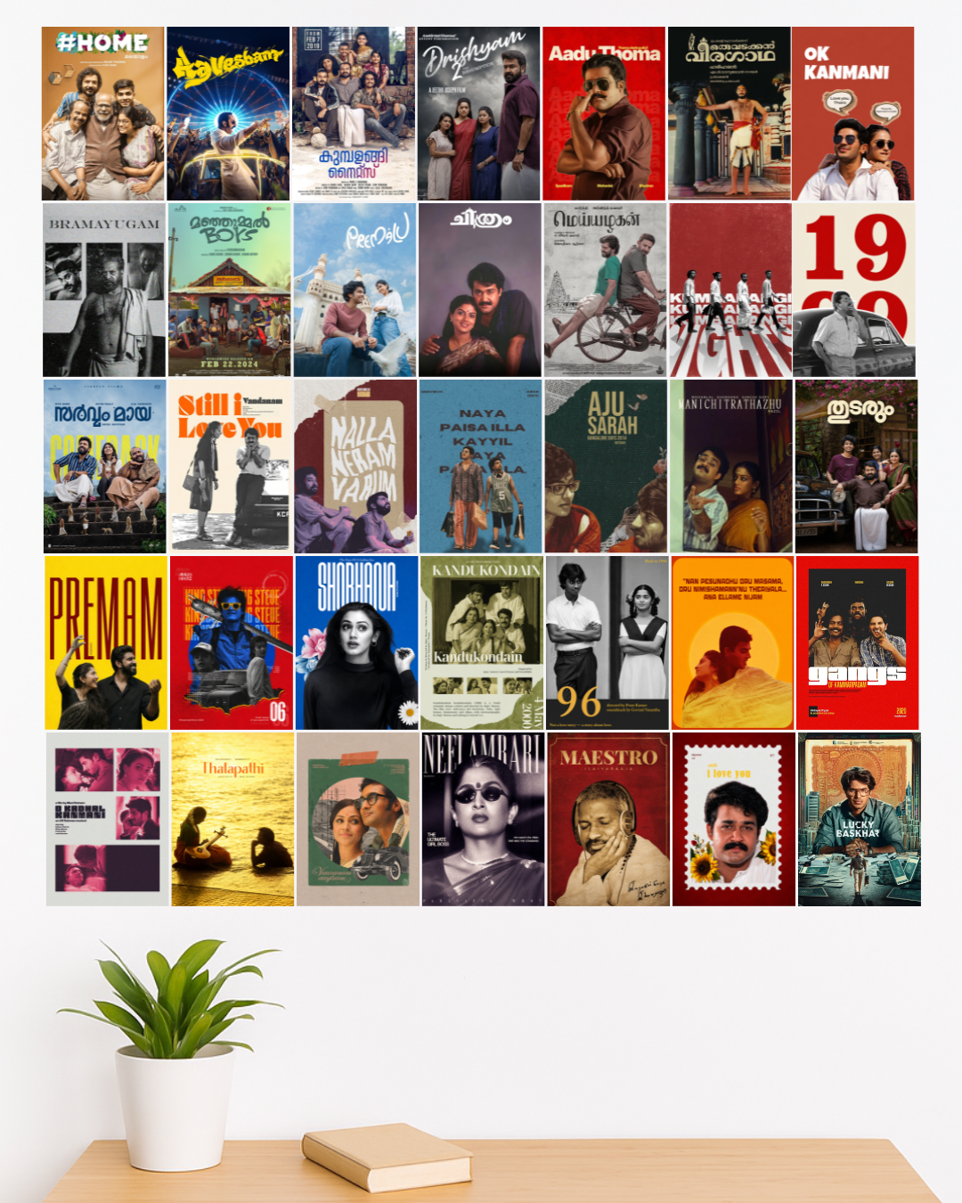 35 Malayalam Movie Posters Collection |Classic & Modern Mollywood Film Posters Set