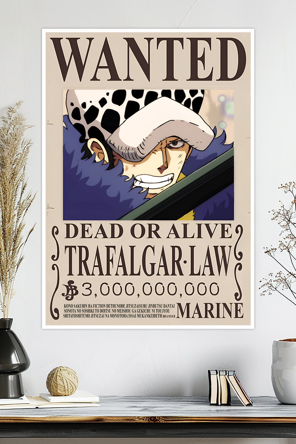 One Piece | Trafalgar Law | Wanted Poster | Anime Poster