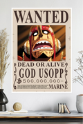 One Piece | God Usopp | Wanted Poster | Anime Poster
